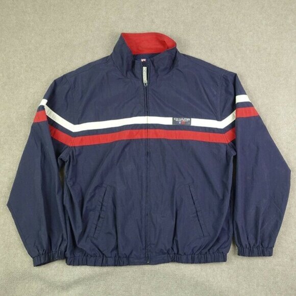 Chaps Men's L Large‎ Red White Windbreaker Light Jacket - Picture 1 of 7